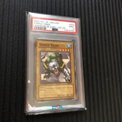 Yugioh! Turtle Tiger LOB-023 Common 1st Edition PSA Graded MINT 9 - Image 1