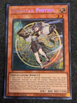 Yugioh! Dracotail Phryxul - DOOD-EN023 - Secret Rare - 1st Edition Near Mint, En - Image 1