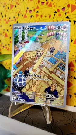 Pokemon TCG Timburr 183/167 Illustration Rare Holo Twilight Masquerade Card - Image 1
