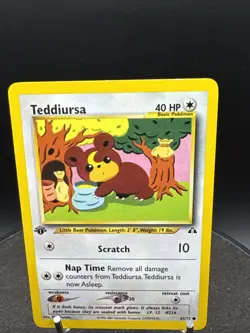1st Edition Teddiursa 65/75 Neo Discovery Pokemon Card - Image 2