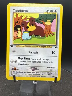 1st Edition Teddiursa 65/75 Neo Discovery Pokemon Card - Image 4