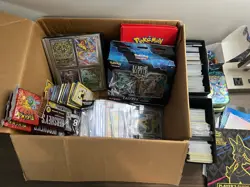 Entire Box Pokemon Card Collection Lot binder Wotc Holos Vintage Sealed More - Image 1