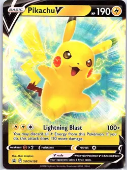Pikachu V SWSH198 SWSH: Sword & Shield Promo Cards - Pokemon Card - NM - Image 1