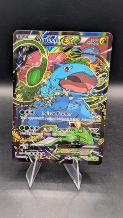 Pokemon Venusaur EX TCG Full Art XY123 Black Star Promo Holo Card MP - Image 1