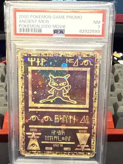 Pokemon 2000 Ancient Mew Holo Card PSA 7 Movie Game Promo - Image 1