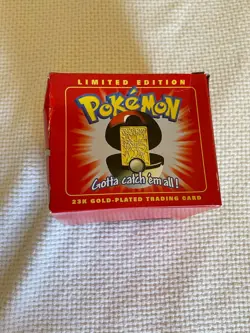 Pokemon 1999 Mewtwo 23K Gold-Plated Trading Card #150 Burger King Red Box SEALED - Image 3