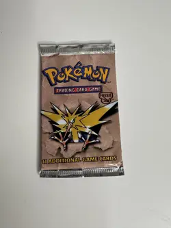 Pokemon unopened fossil Booster Pack 11 Card Factory Sealed 1999 Zapdos Art WOTC - Image 1