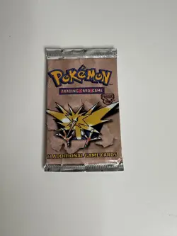 Pokemon unopened fossil Booster Pack 11 Card Factory Sealed 1999 Zapdos Art WOTC - Image 5