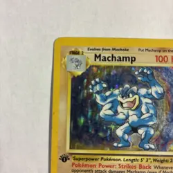 1st edition Machamp 8/102 Holo Rare Base Set Card LP Pokemon TCG - Image 4