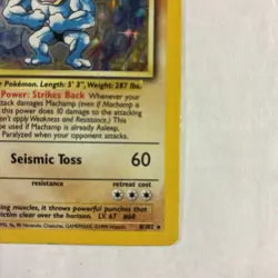 1st edition Machamp 8/102 Holo Rare Base Set Card LP Pokemon TCG - Image 5