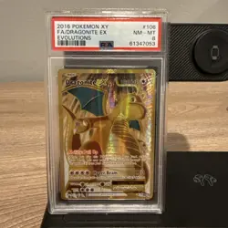 Pokemon TCG XY Evolutions Dragonite-EX Full Art Ultra Rare Card 106/108 PSA 8 - Image 1