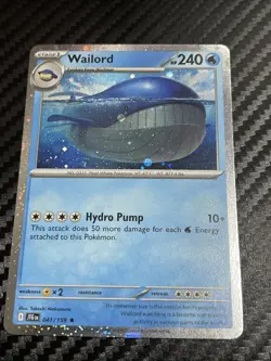 Pokemon cards Wailord 041/159 Cosmos Holo Mega Evolution Blister Promo NM - Image 1