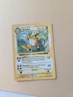 #2 SHADOWLESS Raichu 14/102 Base Set 1999 Holo Rare WOTC Pokemon Card TCG - Image 1