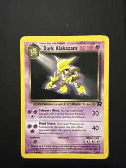 Pokemon TCG Dark Alakazam Card 18/82 Non-Holo, Vintage, LP Condition - Image 1