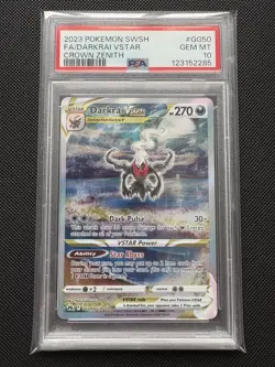 PSA 10 Darkrai VSTAR GG50/GG70 Crown Zenith Pokemon Card - Image 1
