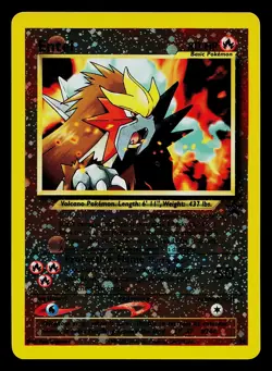 Pokemon Card - Entei #34 Black Star WOTC Movie Promo Reverse Holo - Image 1