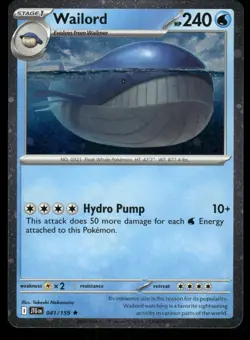 Wailord - (Cosmos Foil) Promo Miscellaneous Cards & Products 041/159 NM - Image 1