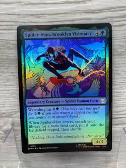 NM Foil Spider-Man, Brooklyn Visionary, MTG, Marvel's Spider-Man, Magic, 115 - Image 1