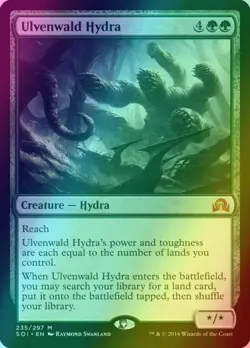 MTG Magic the Gathering Ulvenwald Hydra (235/356) Shadows over Innistrad LP FOIL - Image 1
