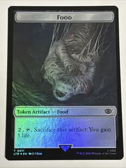 MTG Lord of the Rings Human Soldier/Food Token Foil 0002/0011 NM - Image 2