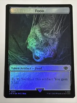 MTG Lord of the Rings Treasure/Food Token Foil 0012/0011 NM - Image 2