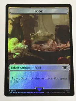 MTG Lord of the Rings Spirit/Food Token Foil 0003/0010 NM - Image 2