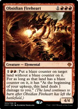 MTG Obsidian Fireheart (055) | MP | Archenemy: Nicol Bolas {EO1} - Image 1
