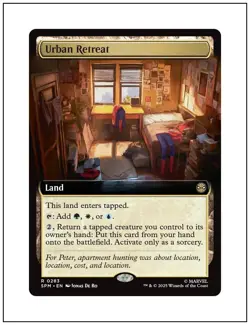 1x Urban Retreat, Extended Art, Spider-Man, Magic the Gathering MTG NM - Image 1