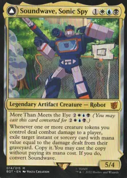 MTG TRANSFORMERS SOUNDWAVE, SONIC SPY SOUNDWAVE, SUPERIOR CAPTAIN RARE - Image 1
