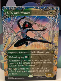 Silk, Web Weaver (Borderless) 0215 (R) MTG Marvel's Spider-Man (SPM) - NM - Image 1
