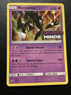 Pokemon Staff Necrozma Holo Prerelease Promo Unified Minds SM204 NM/M Staff! - Image 1