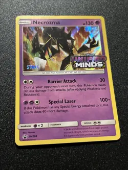 Pokemon Staff Necrozma Holo Prerelease Promo Unified Minds SM204 NM/M Staff! - Image 4