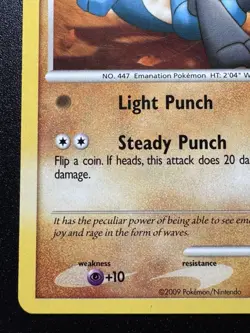 2009 SDCC Riolu 91/127 Platinum Comic-Con Exclusive Promo Pokemon Card Rare MP - Image 5