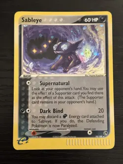 2003 Pokemon TCG - Sableye EX Sandstorm Holo w/ SWIRL 10/100 - LP/NM - Image 1