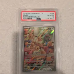 PSA 10 GEM MINT Eevee 188/167 Illustration Rare IR Twilight Masquerade Pokemon - Image 1