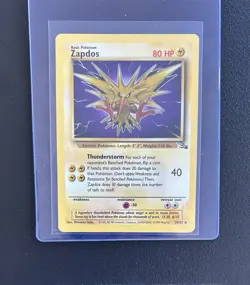 Zapdos Non-Holo Rare 30/62 - Fossil Set - Pokemon 1999 Vintage - LP. See Photos - Image 1