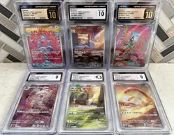 Graded CGC Pokemon TCG Lot Of 6 Graded Slabs. Pristine 10, Gem 10, Mint/M+ Japan - Image 1