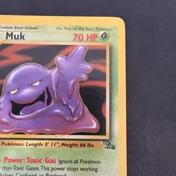 Pokemon Vintage 1st Edition Non-Holo Rare Muk Fossil 28/62 WotC 1999 - Image 3
