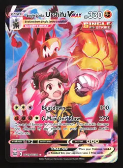 Pokemon Single Strike Urshifu VMAX TG19 Brilliant Stars Ultra Rare Holo LP - Image 1