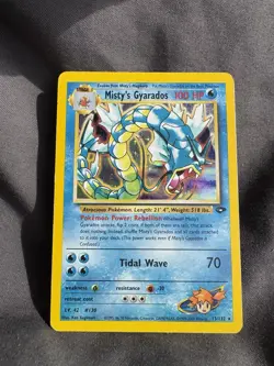 2000 Pokemon TCG GymChallenge Misty's Gyarados Holo Rare - Wizards Of The Coast - Image 1