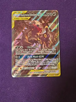 FULL ART Umbreon & Darkrai GX ULTRA RARE Tag Team SM241 Pokemon Holo Promo - LP - Image 1