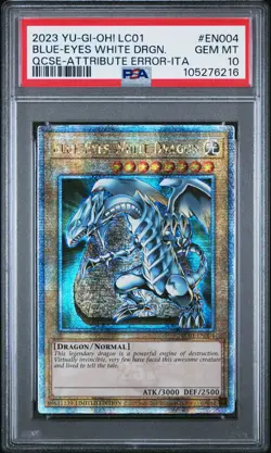 2023 YU-GI-OH! LC01-LEGEND COLL: 25TH ANV ED BLUE-EYES WHITE DRAGON PSA 10 - Image 1