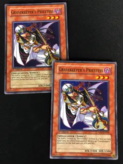YUGIOH GRAVEKEEPER'S PRIESTESS ABPF-EN000 1ST SUPER X2 (LP) - Image 1