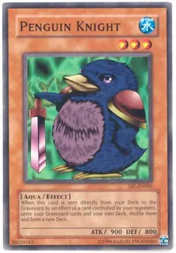 Yugioh! LP Penguin Knight - SRL-001 - Common - Unlimited Edition Lightly Played, - Image 1