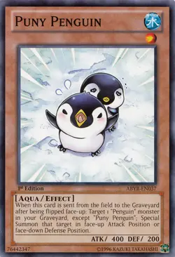 Yugioh! LP Puny Penguin - ABYR-EN037 - Common - 1st Edition Lightly Played, Engl - Image 1