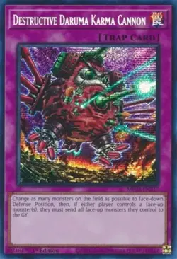 Yugioh! Destructive Daruma Karma Cannon - MP23-EN217 - Prismatic Secret Rare - 1 - Image 1