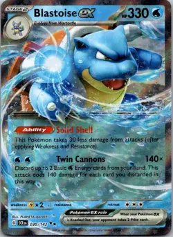Blastoise ex (Stellar Crown Stamp) 030/142 Miscellaneous Cards & Products NM - Image 1