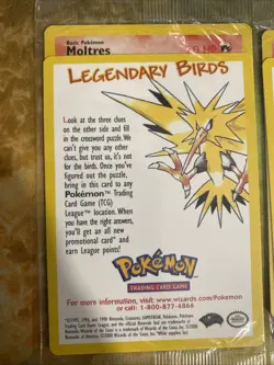 Moltres Legendary Birds Promo Black Star Pokemon Card Brand New Sealed - Image 2