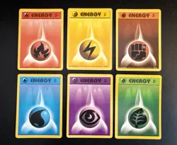 WOTC Complete Base Set 2 Basic Energy Cards - LP/NM - Image 1