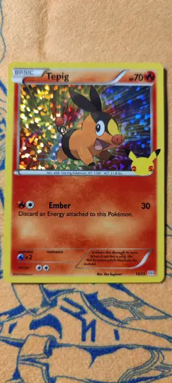 Tepig 13/25 McDonalds 25th Anniversary Promo 2021 HOLOFOIL Pokemon Card NM - Image 1